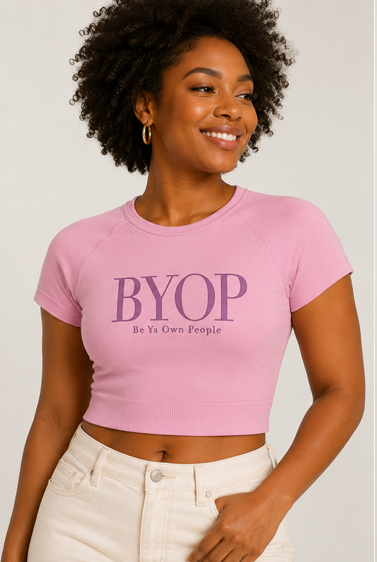 BYOP Self Love Crop Top – Pink